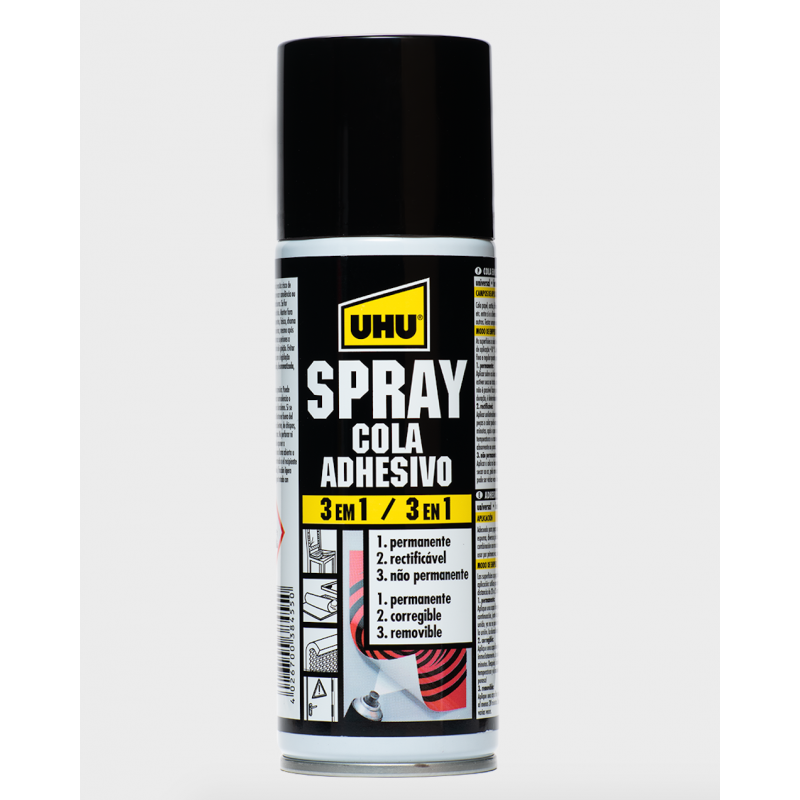 Glue Spray UHU 200 ml 3 en 1