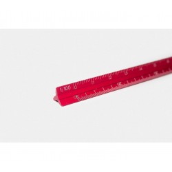 Mini Scale Ruler 15 cm red